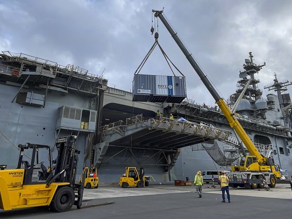 A Navy ship got a giant liquid-metal 3D printer earlier this month