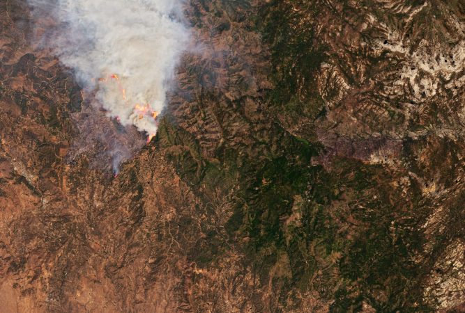 Oak Fire satellite image