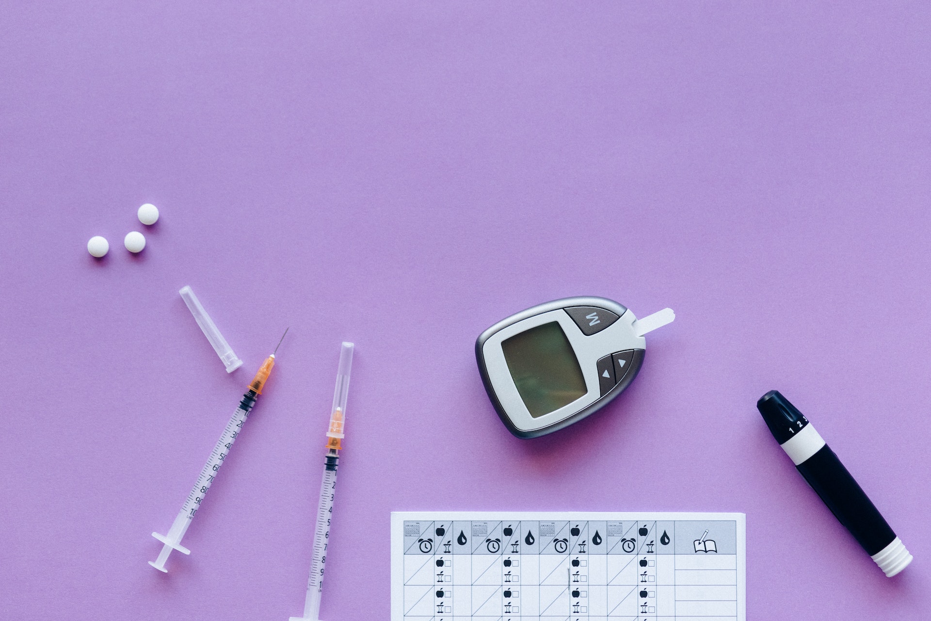 A diabetes management kit.