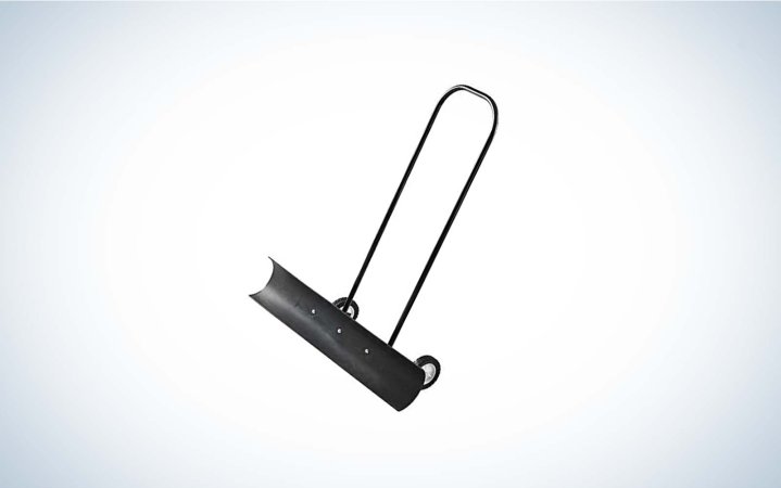  Snowcaster 70SNC 36-inch Bi-Directional Wheeled Snow Shovel on a plain background