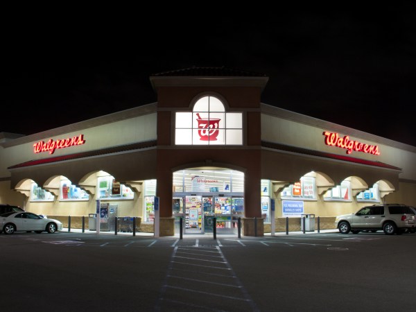 Walgreens Retail Store Exterior at night