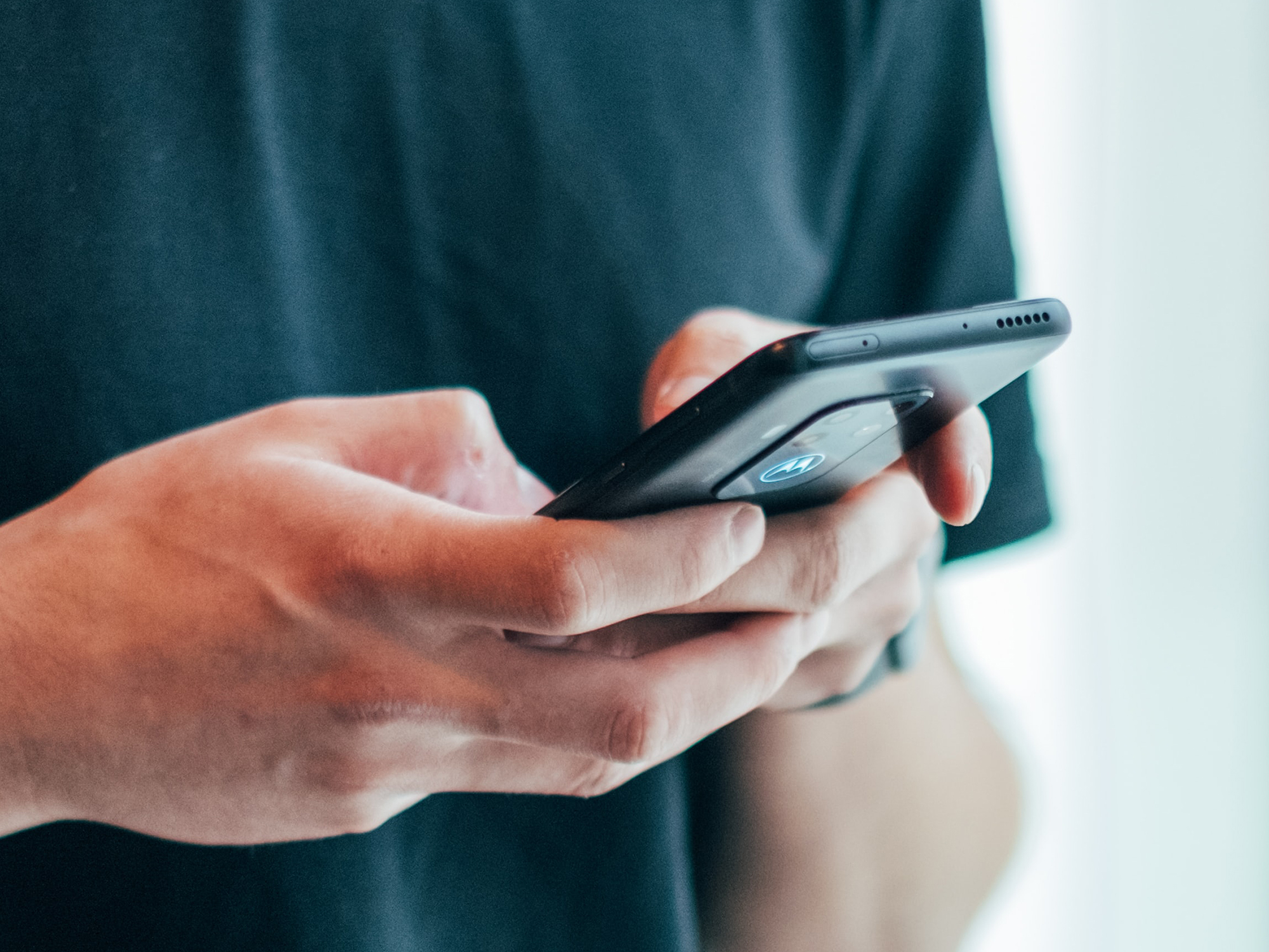 person holding phone