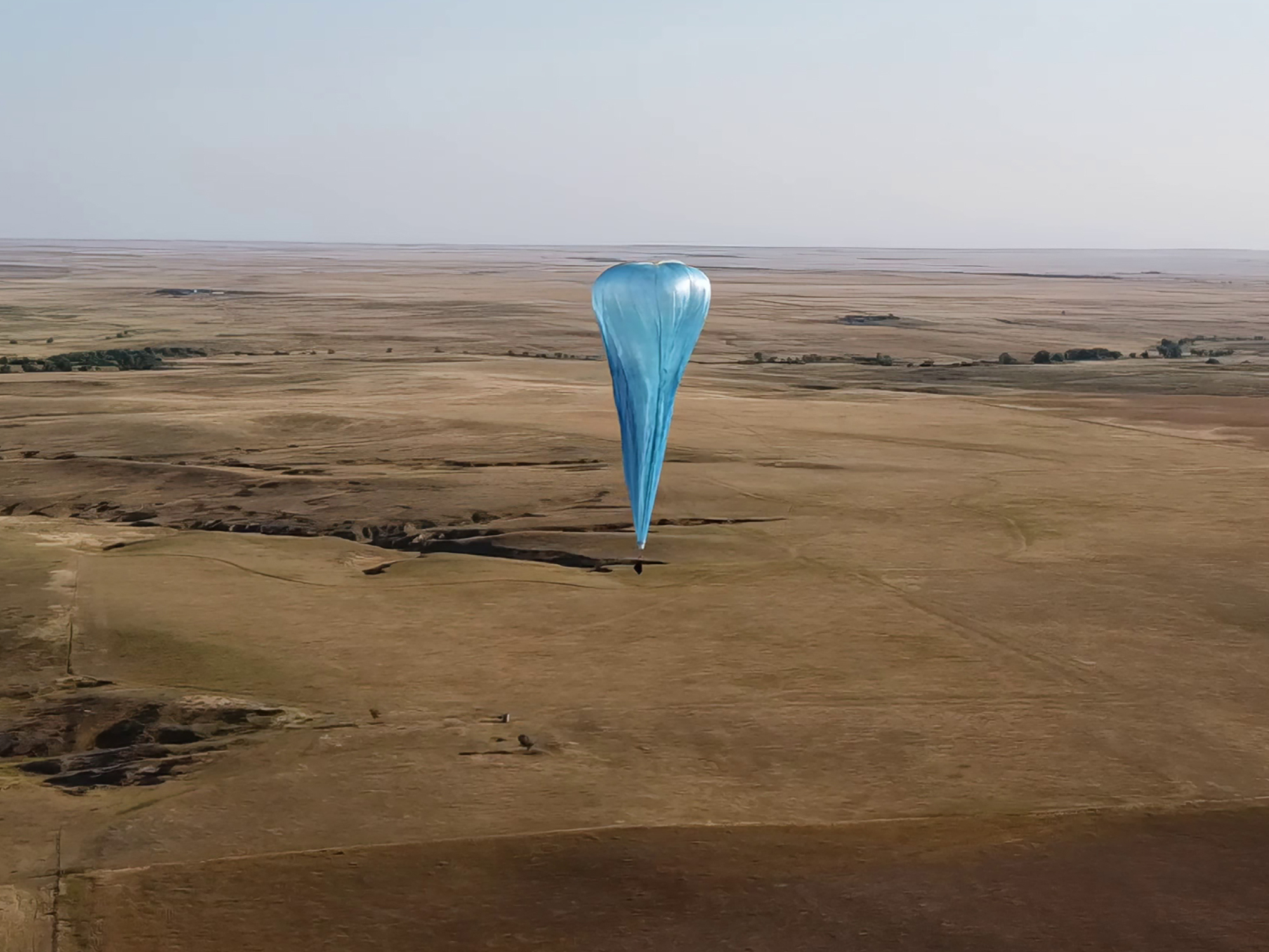 inflated balloon ready to launch