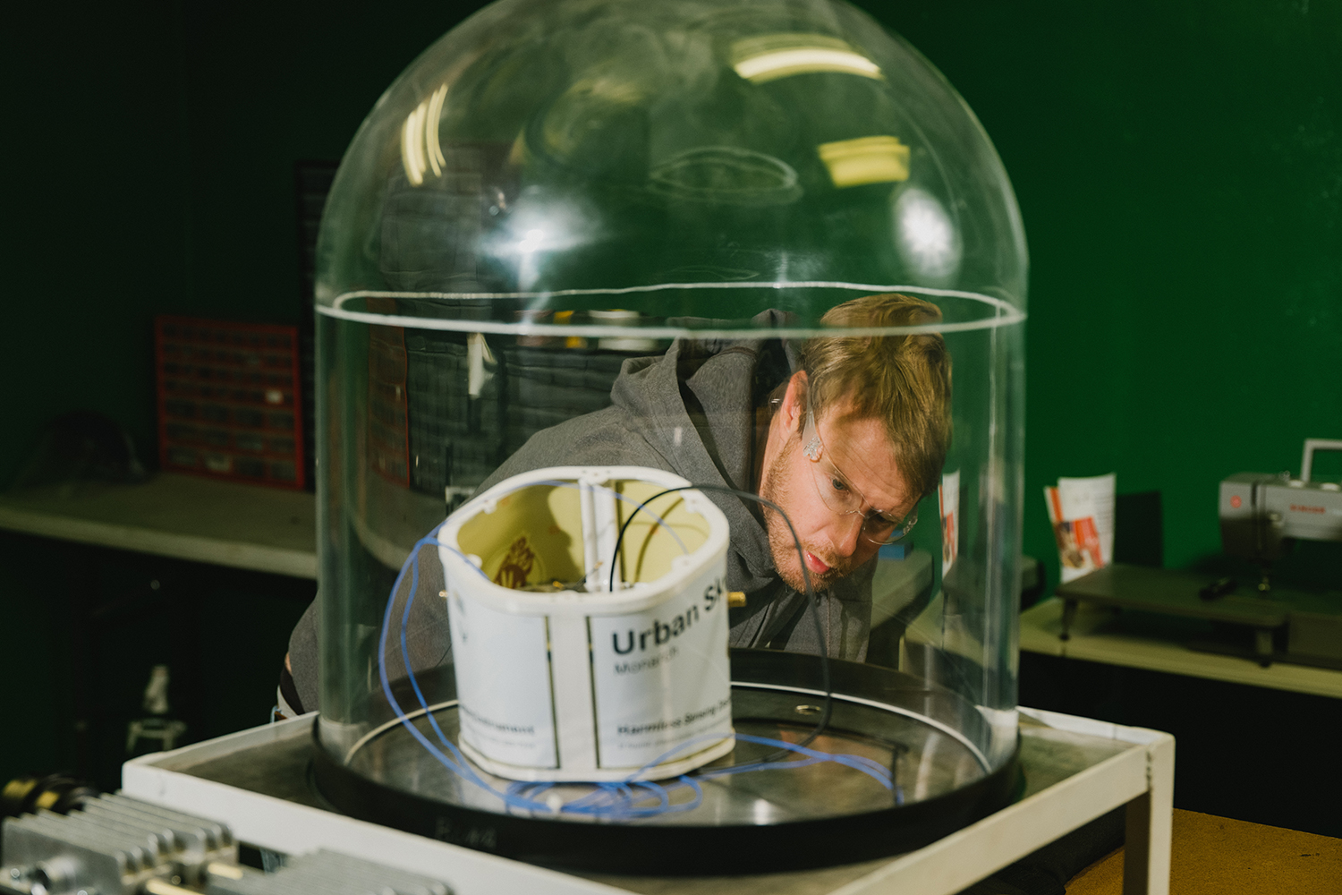 vacuum chamber with equipment