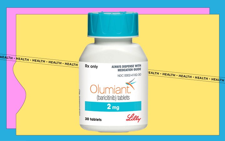  Eli Lilly and Incyte Olumiant alopecia medicine in bottle