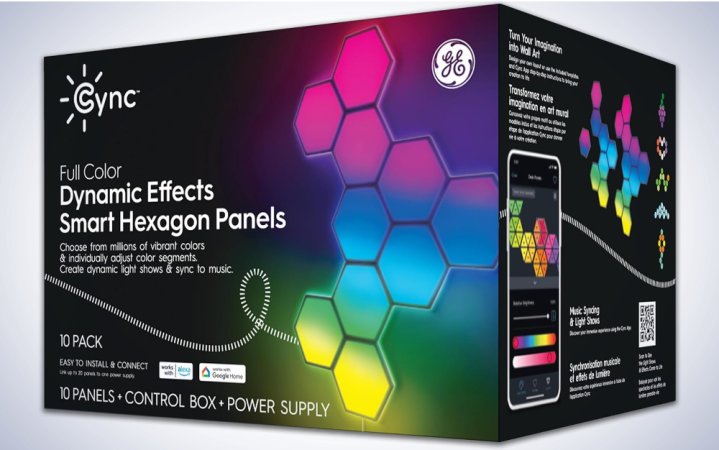  GE CYNC Dynamic Effects Smart LED Hexagon Light Panels