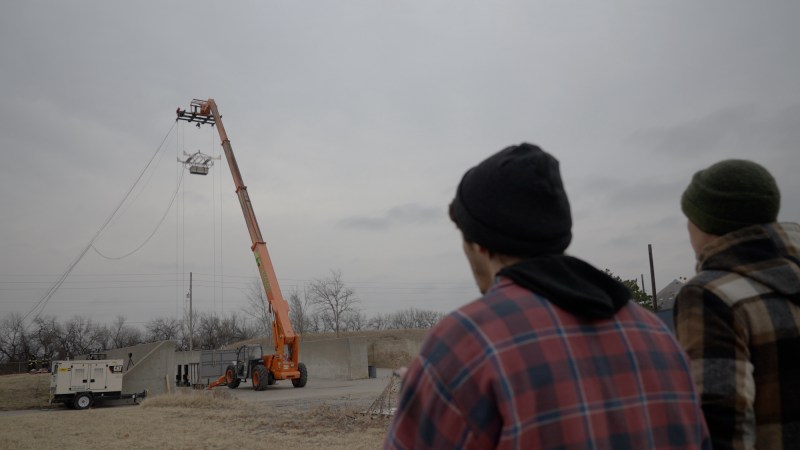 Watch this big battery pack drop 50 feet in an aircraft safety test