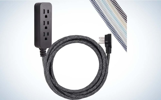 The Cordinate Designer 3-Outlet Power Strip is the best extension cord for indoors.