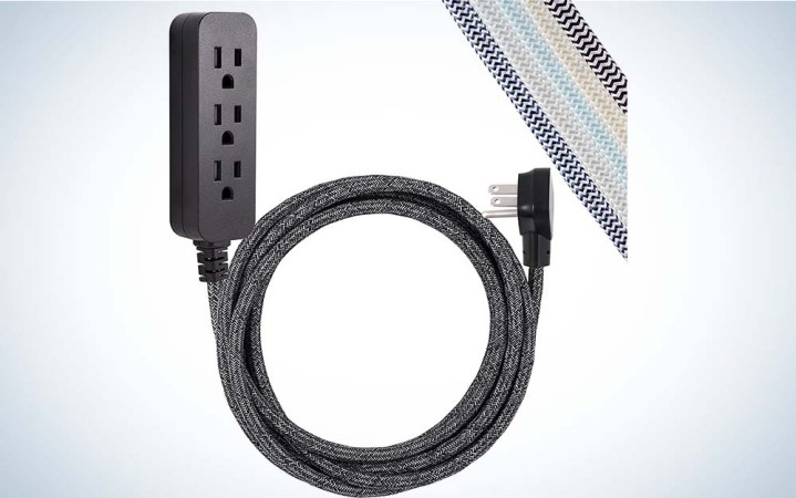  The Cordinate Designer 3-Outlet Power Strip is the best extension cord for indoors.