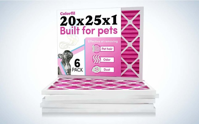 The Colorfil MERV* is the best HVAC air filter for pets.