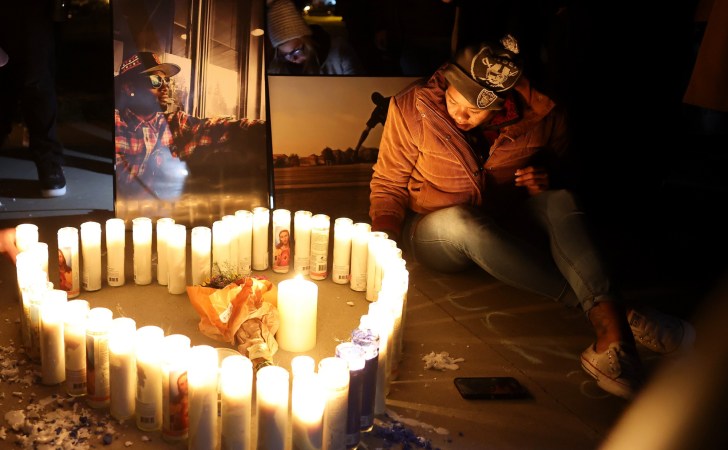 Vigil attendees at a California skatepark remember Tyre Nichols with prayer candles forming a heart. Nichols died from police violence in his home city of Memphis after EMTs also failed to react quickly to his injuries.