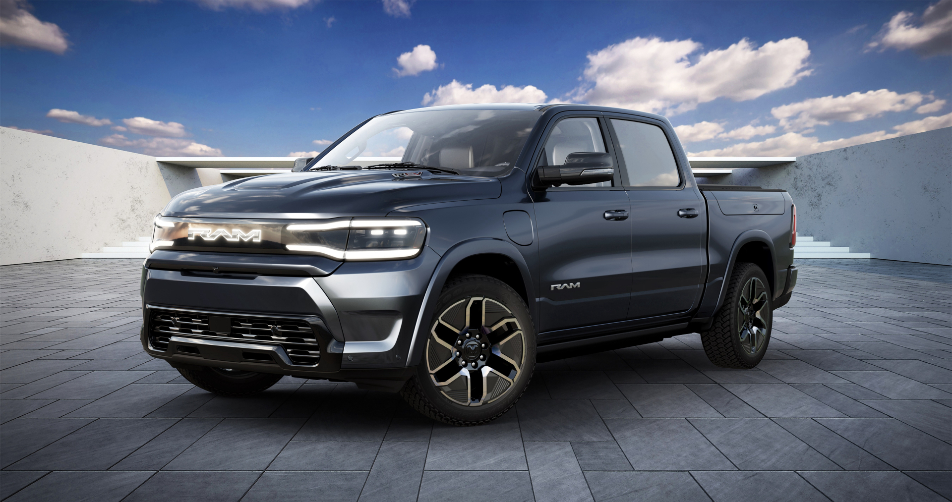 the ram rev electric pickup truck