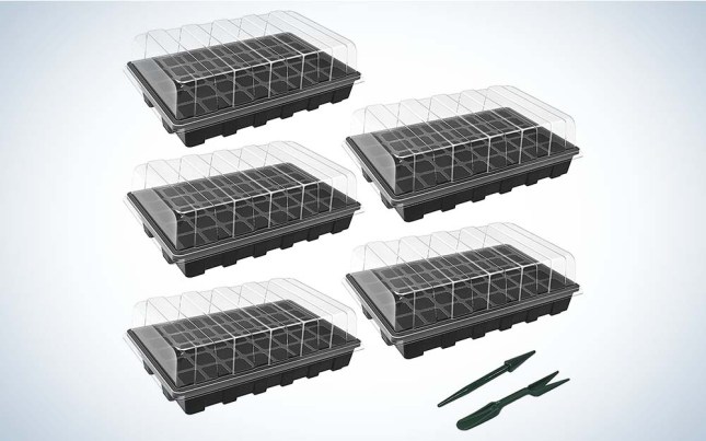 The Gardzen 5-Set Garden Propogator Set is the best seedling tray with dome.