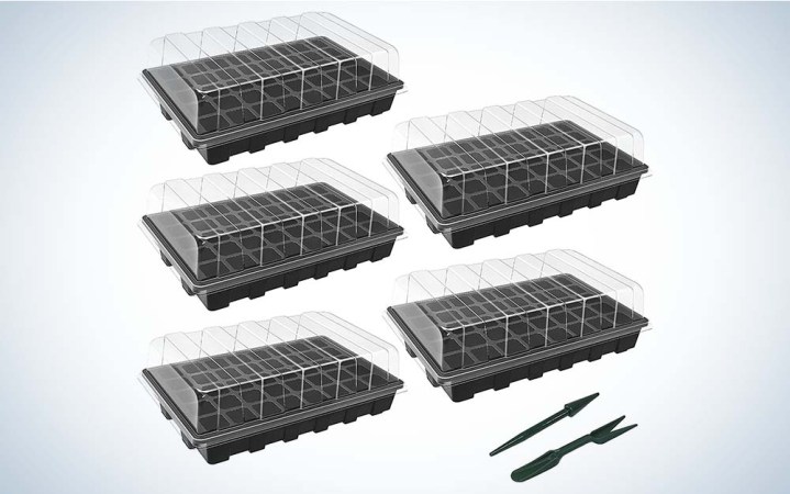  The Gardzen 5-Set Garden Propogator Set is the best seedling tray with dome.