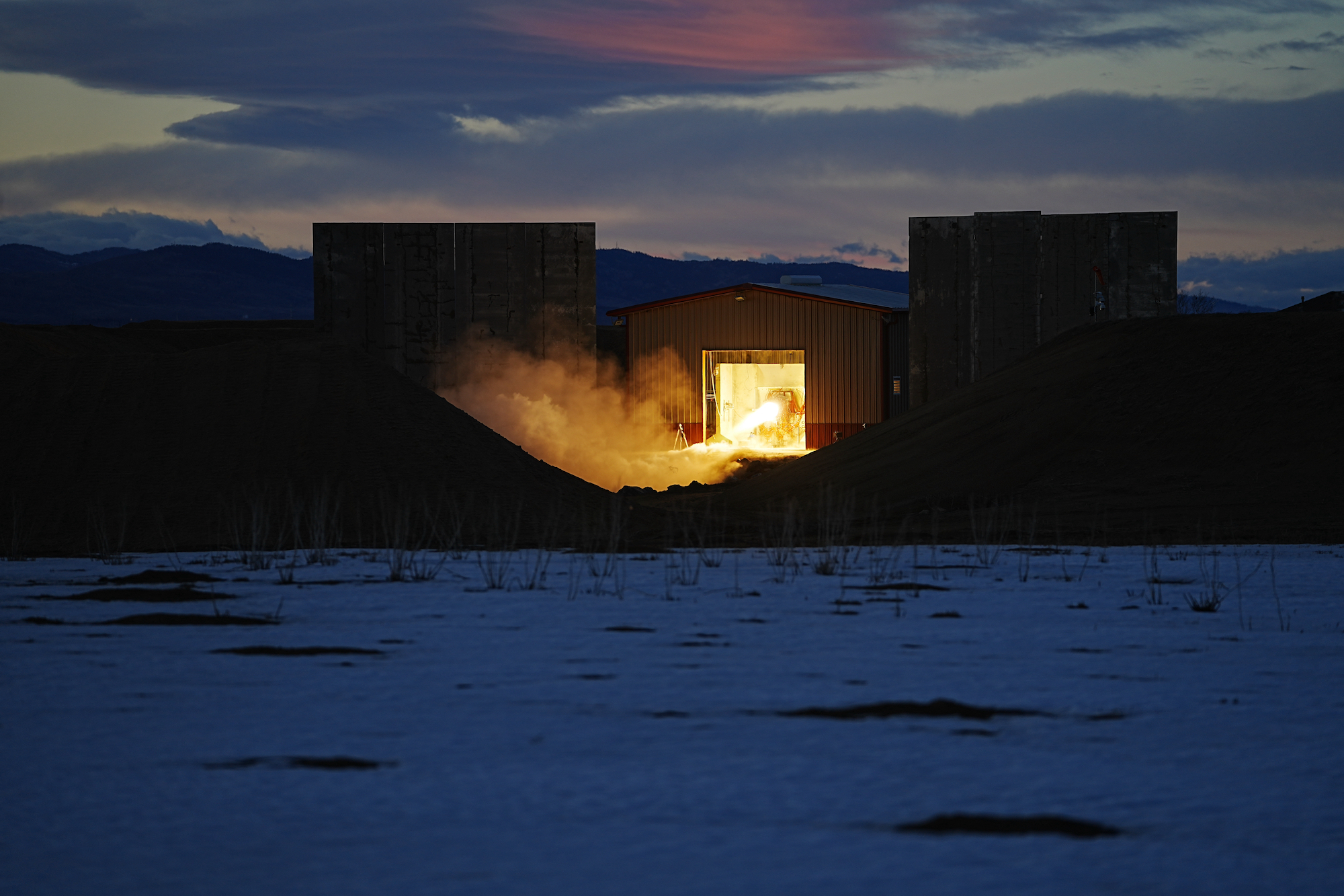 rocket engine test