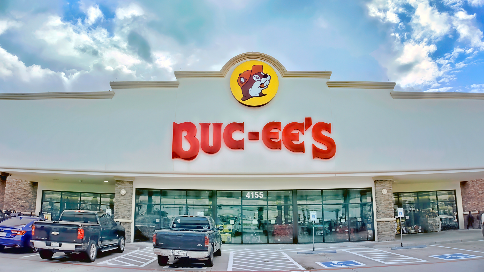 The parking lot outside a Buc-ee’s store in Temple, Texas.