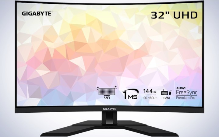  Gigabyte M32UC on a plain white background.