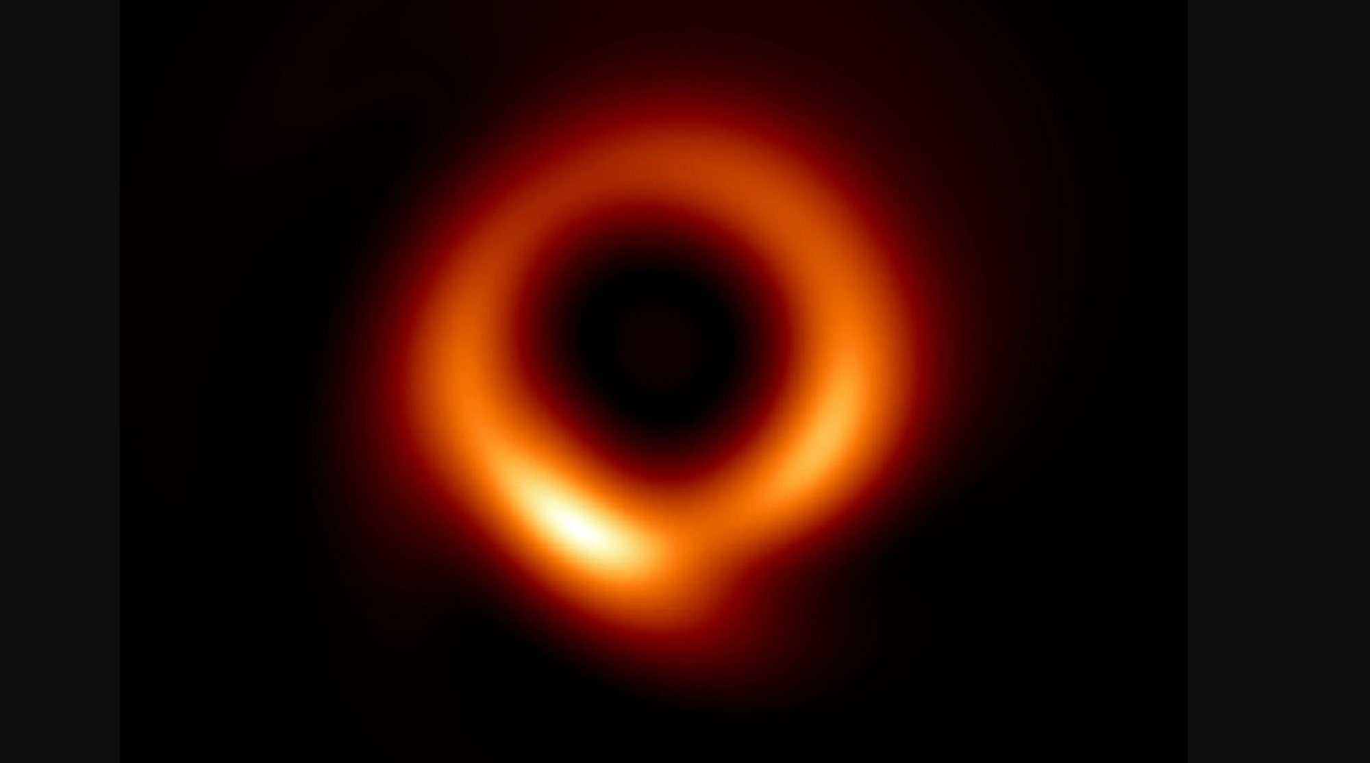 First black hole image sharpened with AI | Popular Science