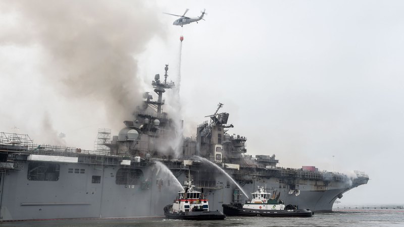 The USS Bonhomme Richard fire