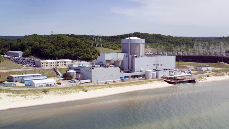 Aerial view of Palisades nuclear power plant