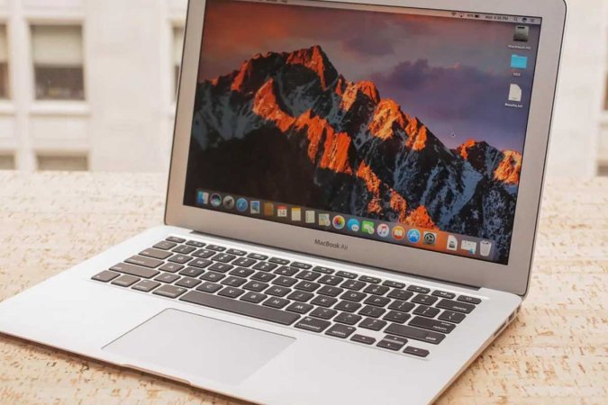 A 2017 MacBook Air on a desk