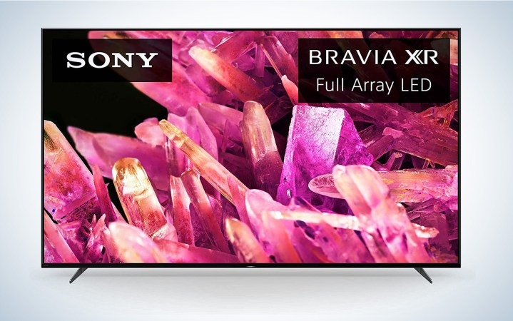  Sony X90K TV with red crystals on the screen