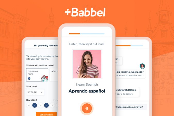 A screenshot from Babbel.