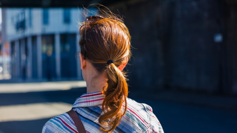 back of head, ponytail