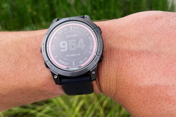  Garmin fēnix 7 Pro hiking watch on a wrist
