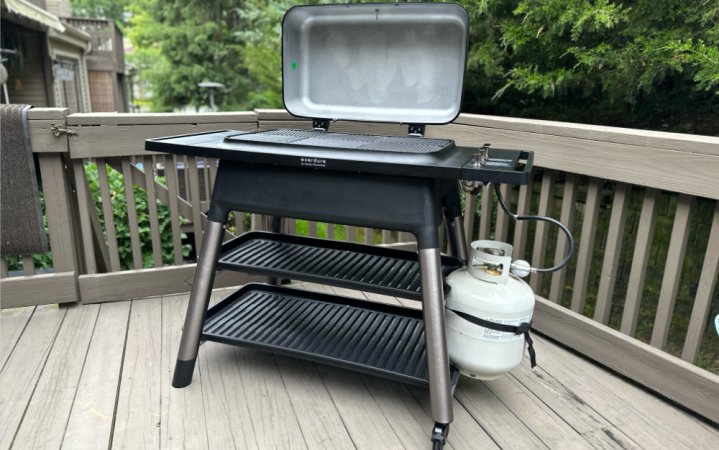  Everdure Furnace on top of a deck.