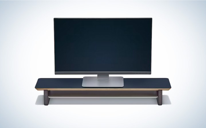  Grovemade desk shelf with a computer monitor on it