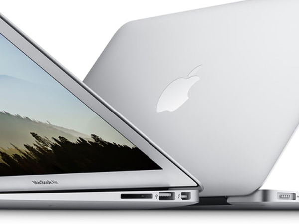 A Macbook Air on a white background