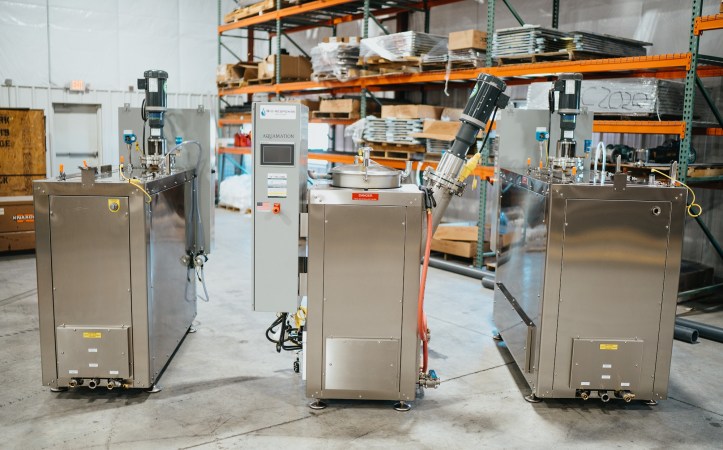 Three alkaline hydrolysis machines for pet remains at the Bio-Response manufacturing facility