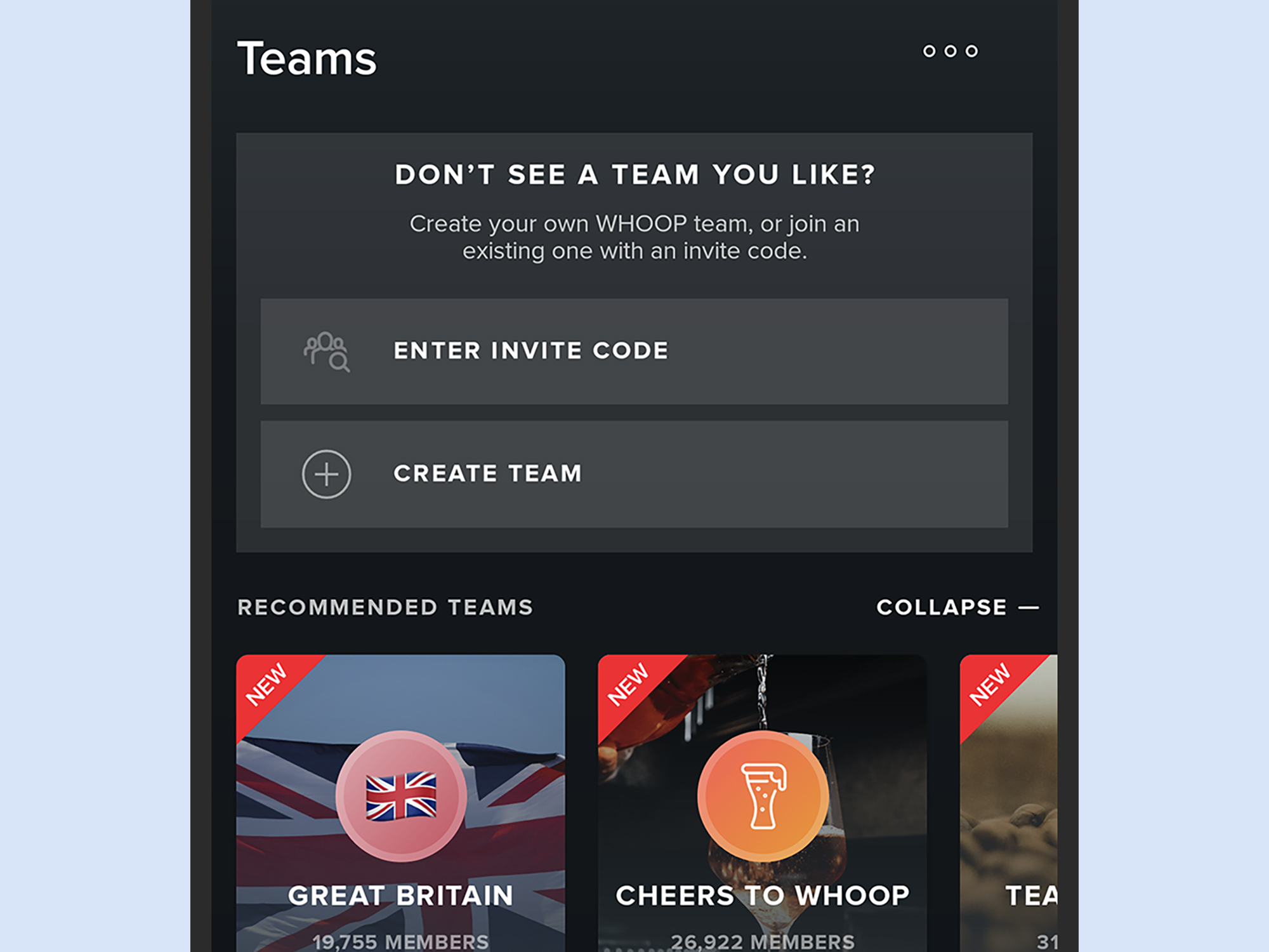 Whoop's community teams promise to help you get the most out of your workout. 