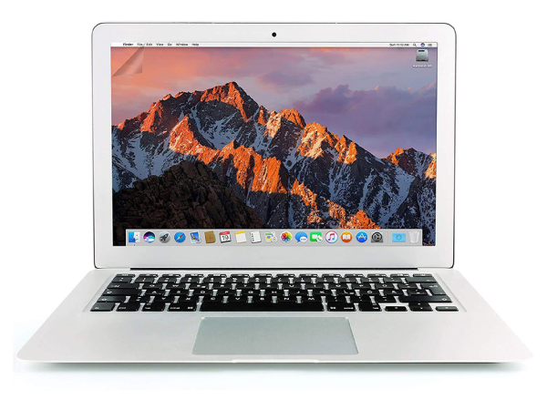 A MacBook Air on a white background