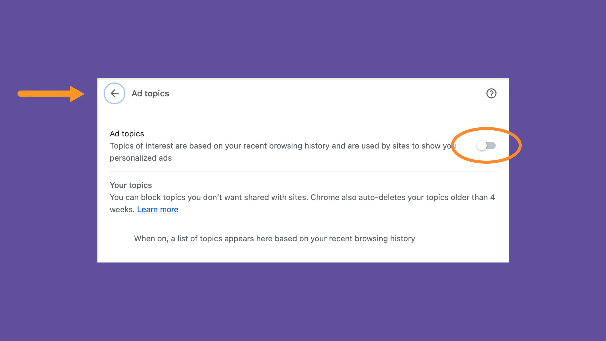 Google Chrome new ad settings menu