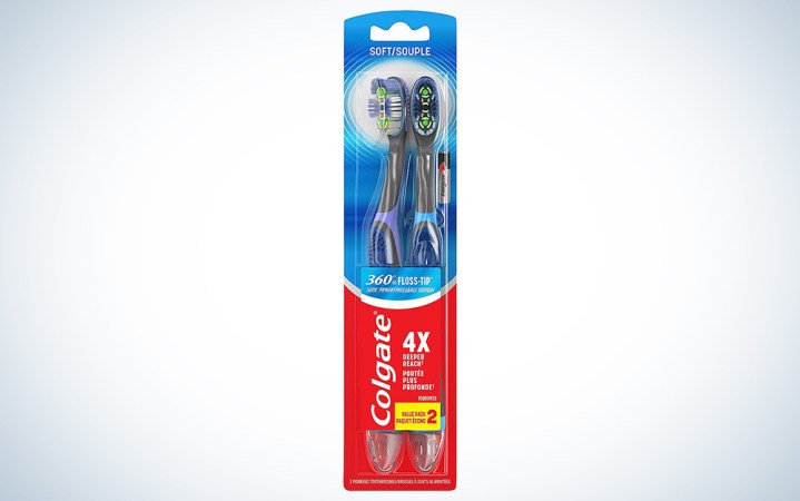  Colgate 360 Floss Tip Battery Powered Toothbrush is the best cheap electric toothbrush for your tongue
