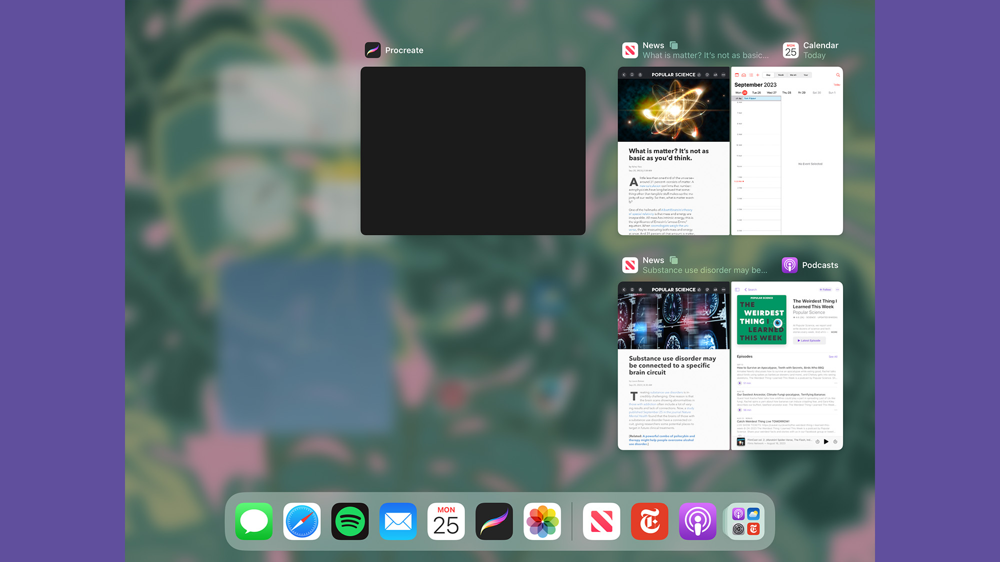 App carrousel on iPadOS