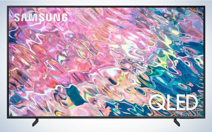  Samsung Q60B TV on a plain background. It's one of the best 60-inch TVs