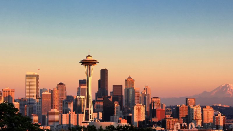 The Seattle skyline.