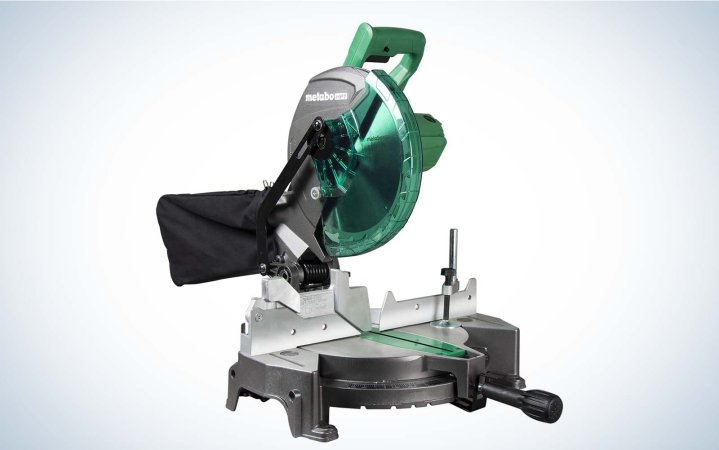  Metabo HPT C10FCGS 10-Inch Compound Miter Saw not running on a plain background