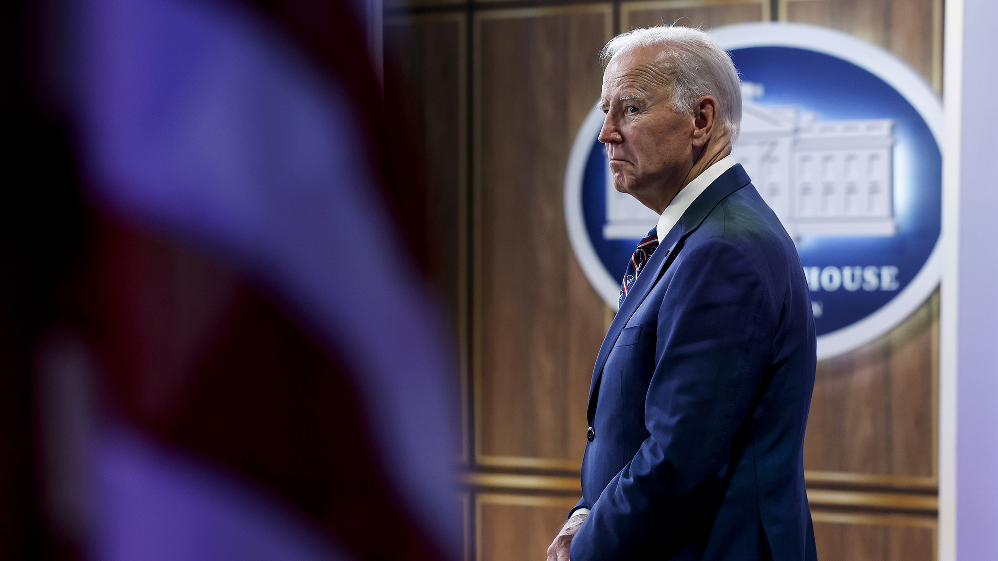 Photo of President Biden in White House Press Room