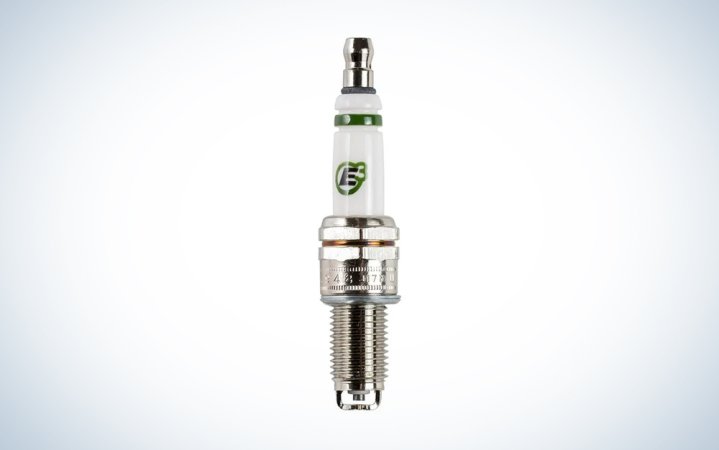  E3 Powersports Spark Plug over a white gradient