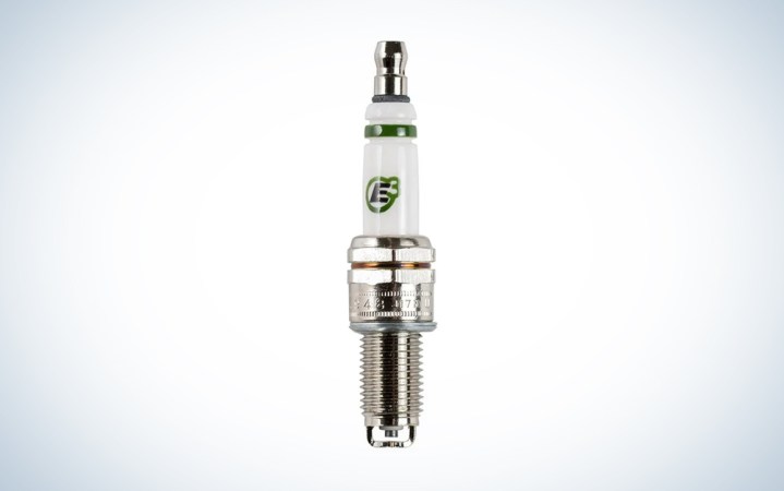  E3 Powersports Spark Plug over a white gradient