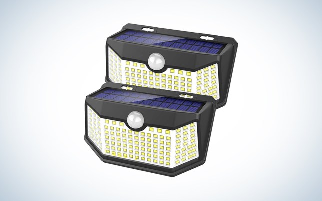 HMCITY Solar Lights Outdoor LED on a white background