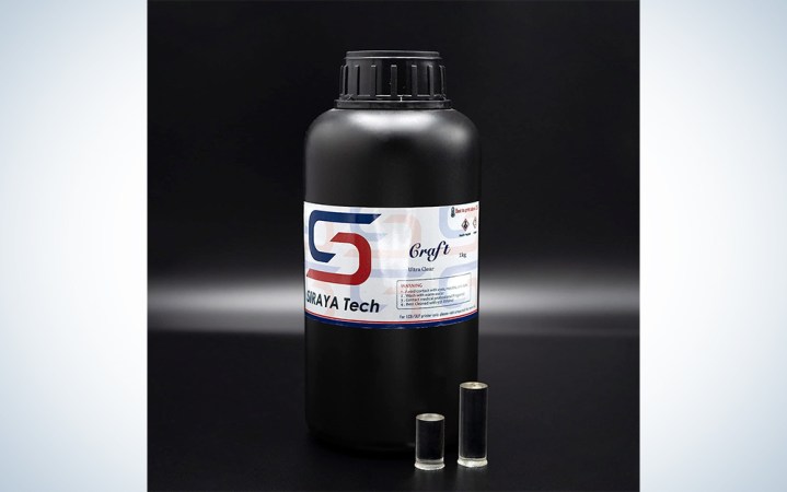  Siraya Tech Craft Ultra-Clear 3D Printer Resin bottle over a black background