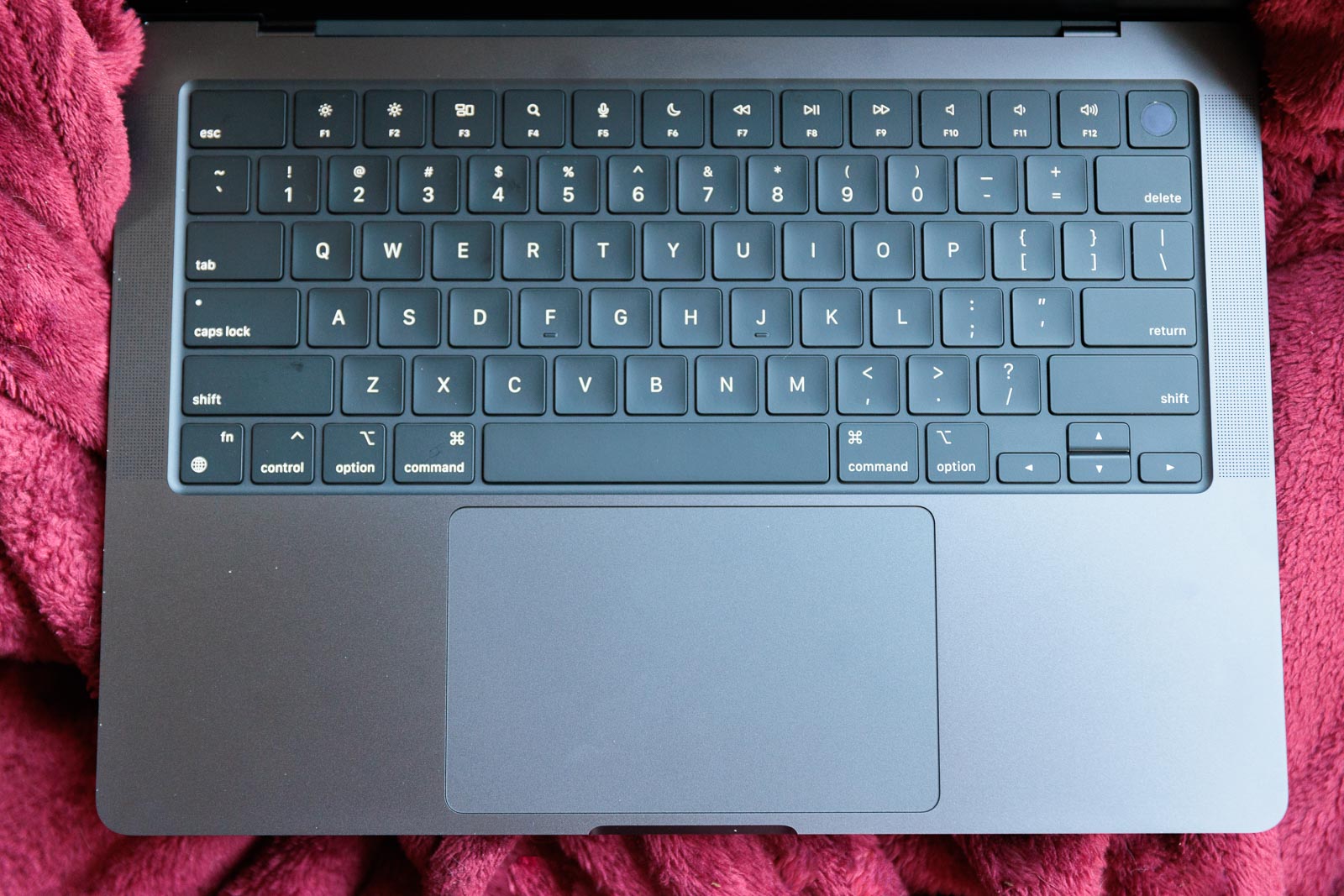 The keyboard on the MacBook Pro 14-inch M3 Max