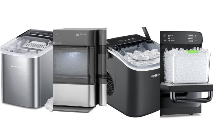 The best ice makers on a plain white background.