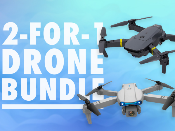 A two-for-one drone bundle advertisment