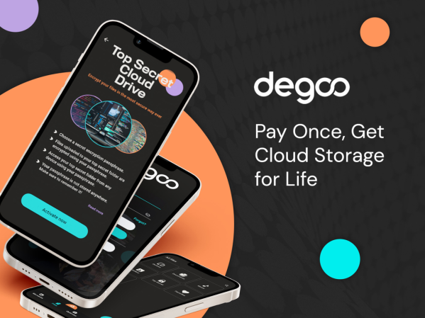 Degoo cloud storage on a phone